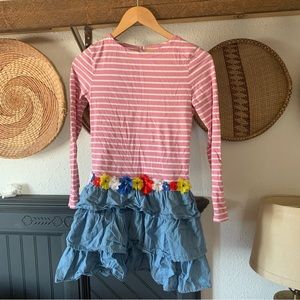 Mini Boden pink Appliqué Hotchpotch Dress